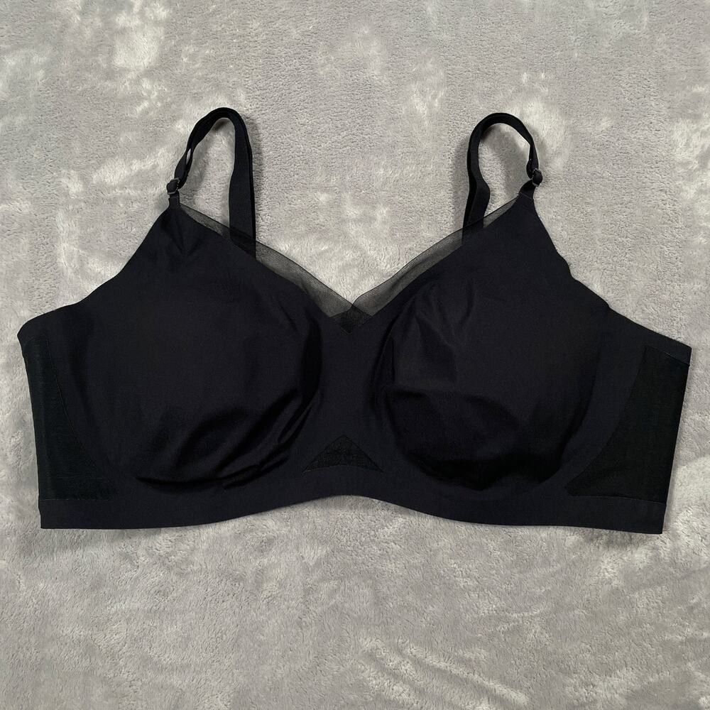 Honeylove CrossOver Bra 3X Black Wireless Comfort Support Mesh Padded